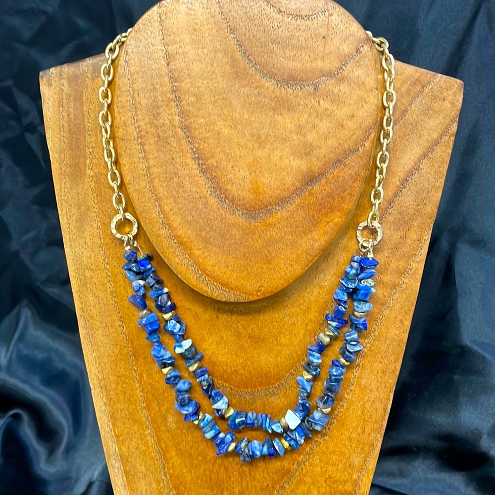 Blue lapis fashion necklace